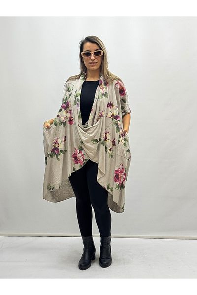 İTALYAN BUTİK تونيك إيطالي بنمط الزهور الخلود