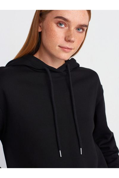 Dilvin Модел 40401 - Черен суитшърт, страничен цип