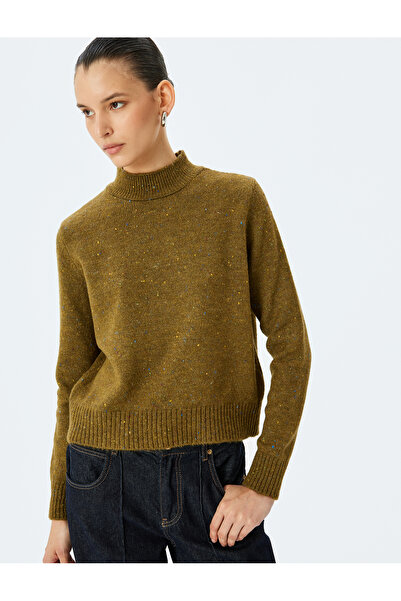 Koton Pulover de bază cu mânecă lungă cu guler ridicat