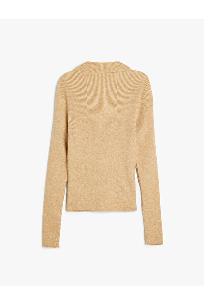 Koton Crew Neck Slim Fit Long Sleeve Basic Knitwear Sweater