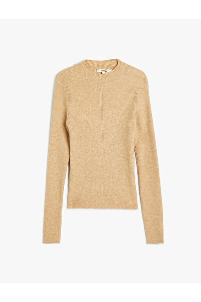 Koton Crew Neck Slim Fit Long Sleeve Basic Knitwear Sweater