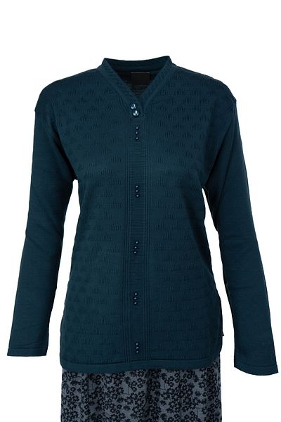 Oppland Tricotaj de iarnă din bumbac pentru femei, țesut, pulover pentru mamă, cu mărgele, cu motiv piramidal, guler de pere, confortabil