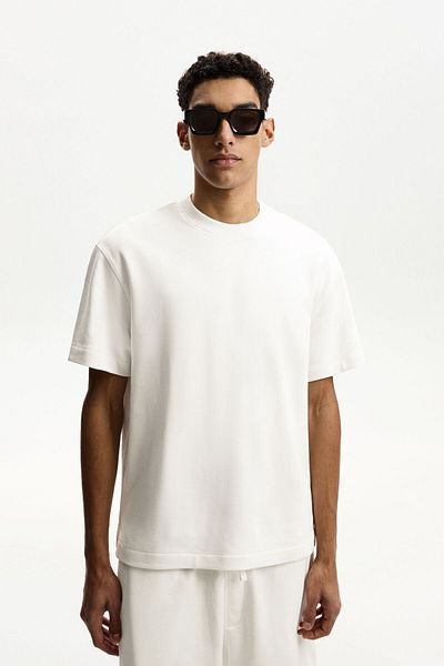 Bershka Short sleeve plush T-shirt