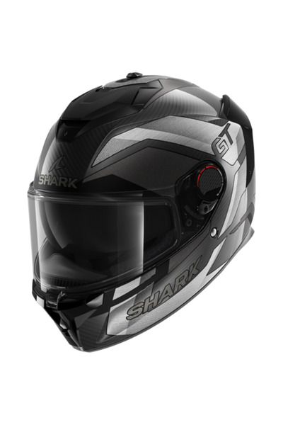 Shark 0330 SHARK SPARTAN GT PRO RITMO CARBON MAT KAPALI KASK SİYAH METALİK GRİ