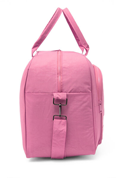 KAFF 00816 Model Pink Crinkle Unisex Sports Travel Bag - Με τσέπη και αδιάβροχο