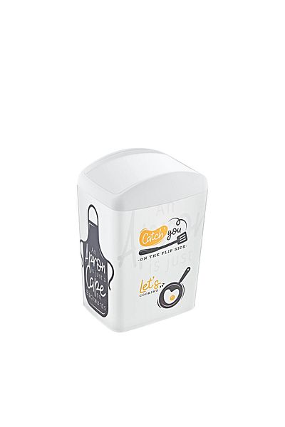 Smartware Κάδος απορριμμάτων 10 Lt Soft Illustrated Περιστρεφόμενο Καπάκι