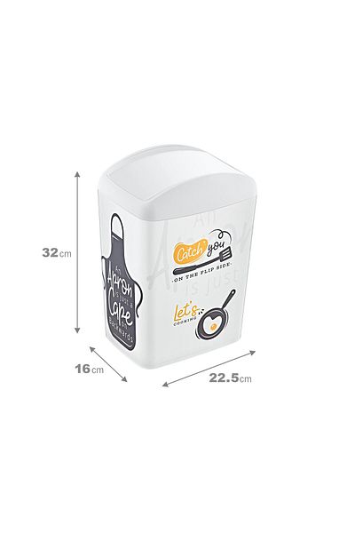 Smartware Κάδος απορριμμάτων 10 Lt Soft Illustrated Περιστρεφόμενο Καπάκι