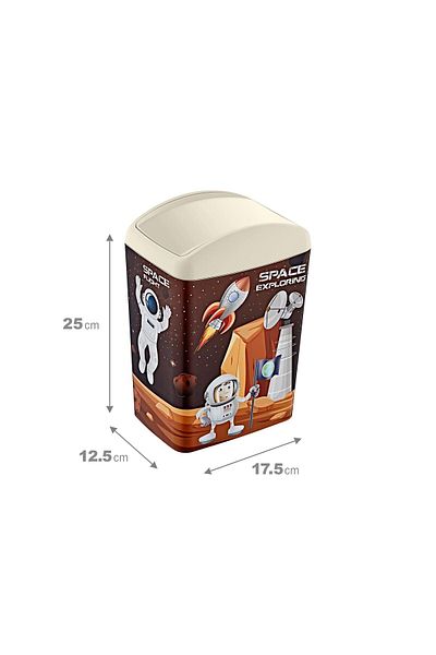 Smartware Coș de gunoi Soft Picture Capac rotativ 5 Lt