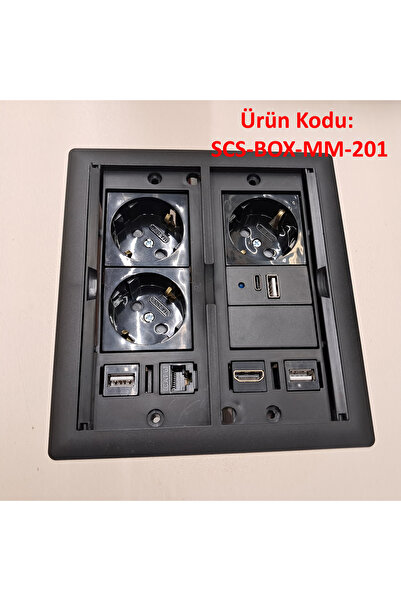 SCS Scspazar Masa Üstü Priz Kutusu Multimedia Oyuncu Masaları İçin