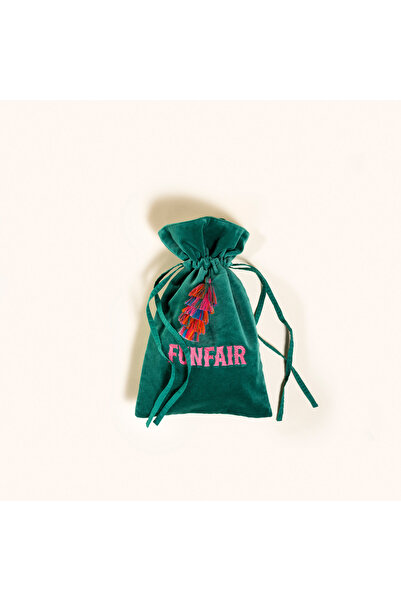 Zsa Zsa Zsu Delhı Püsküllü Nakışlı Orta Boy Pamuk Pamuk Dekoratif Kese 40x25 ...