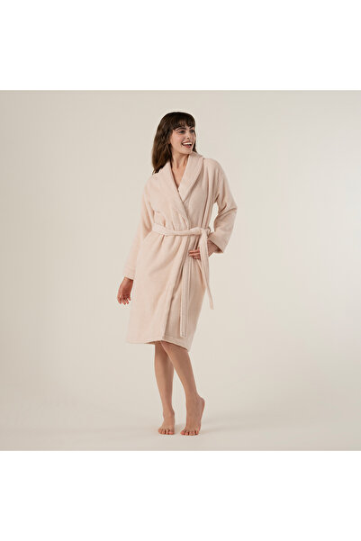 Zsa Zsa Zsu Solıd İplik Boyalı Çizgili Pamuk %100 Pamuk Bornoz Xlarge Beden N...