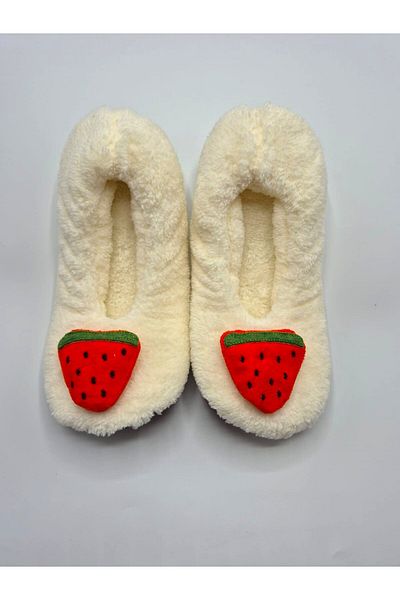 fluffy Women's Booties Slippers - Pompom, Foldable and Portable, Non-Slip No Sound Sole