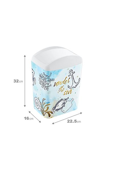 Smartware Coș de gunoi cu imagine moale Capac rotativ 10 Lt
