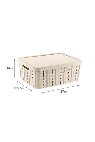 Smartware Stafi Patterned Multi-Purpose Box with Lid 12 lt