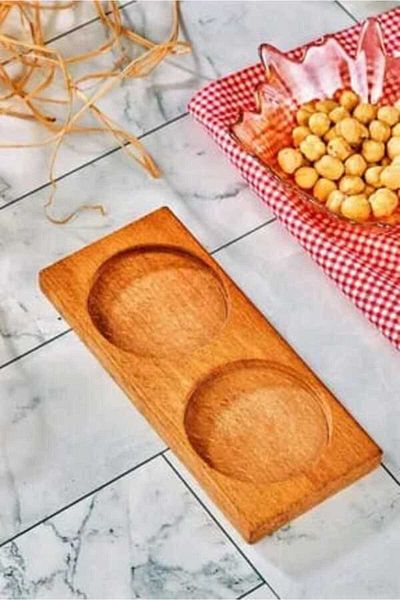 sweenhome 2 Compartment Wooden Oil Pot Base