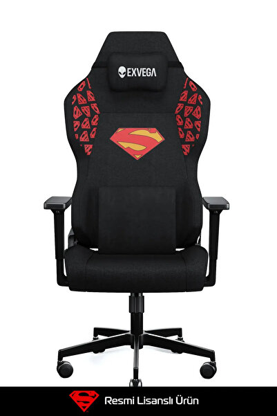 EXVEGA Andromeda 2025 Superman Masajlı Oyuncu Koltuğu Dokuma Kumaş
