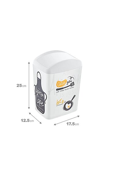 Smartware Coș de gunoi Soft Picture Capac rotativ 5 Lt