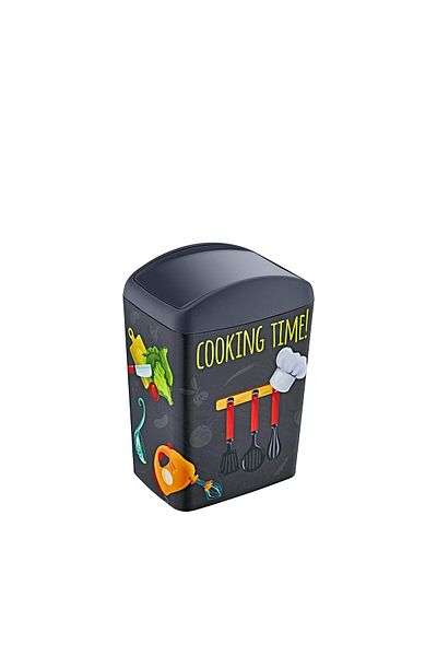 Smartware Coș de gunoi Soft Picture Capac rotativ 5 Lt