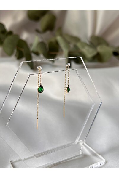 Goldstation 14 Ayar Küpe Zirkon Taşlı (çift)