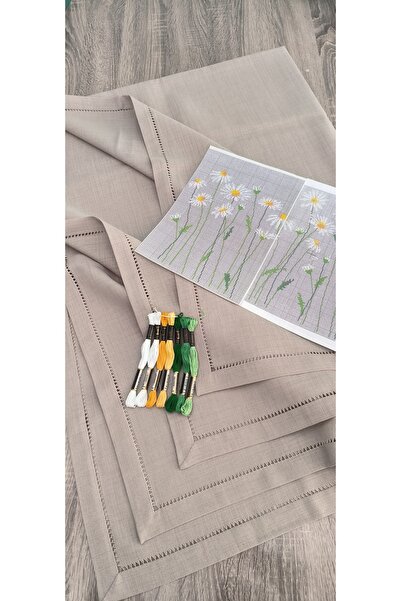 MODATU 6 kişilik masa işleme kiti / masa el emeği ajurlu