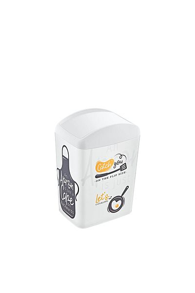 Smartware Coș de gunoi Soft Picture Capac rotativ 5 Lt