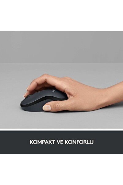 logitech M221 Sessiz Kompakt Kablosuz Mouse, Siyah 910-006510