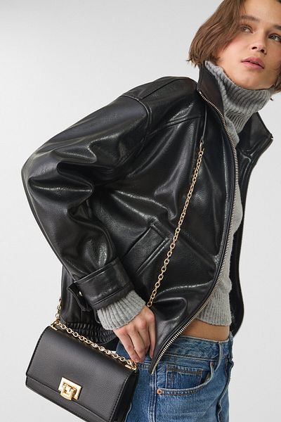 Stradivarius Embellished chain crossbody bag