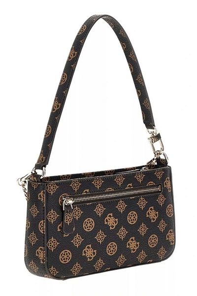 Guess Noelle Mini Ball Zip Shoulder Γυναικεία καφέ τσάντα ώμου Hwpz7879720-mlo