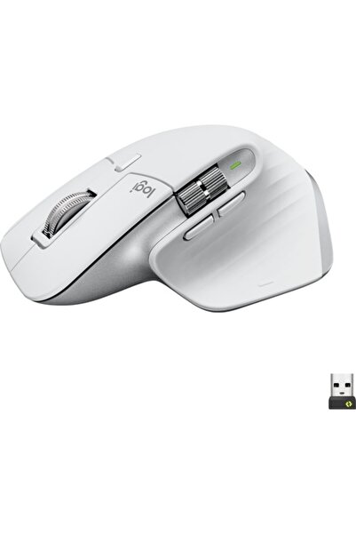 logitech MX Master 3S Performans 8000 DPI Optik Sensörlü Sessiz Kablosuz Mouse, Beyaz 910-006560