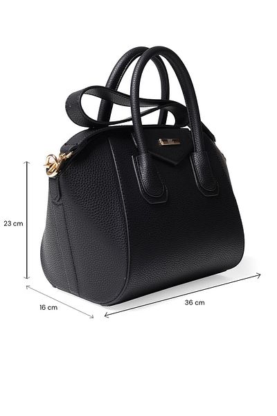 Mio Gusto Black Color Hand and Shoulder Women's Bag