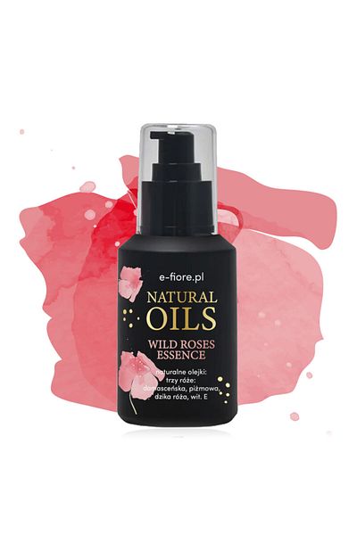 e-FIORE Růžové olejové sérum s esencí 4 růží z divokých růží, 50 ml