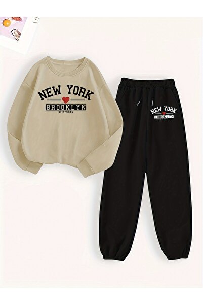 Lider Leather Set hanorac și pantaloni de trening cu imprimeu – Eleganță și c...