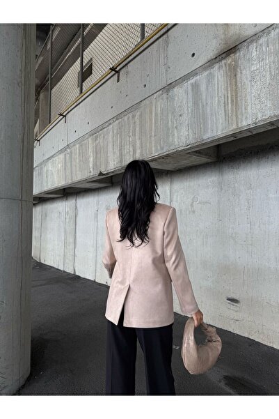 Genel Markalar Kadın Bej Scuba Süt Ceket