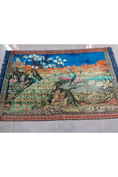 ŞAHMERDANOĞLU ŞAHMERDANOĞLU 119X184 Tavus Kuşlu Kadife Duvar Halısı, Evinize-...