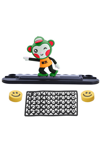 Mega Oto Market Araç İçi Numaratörlü Kayan Yeşil Karikatür Figürü Komik Torpi...