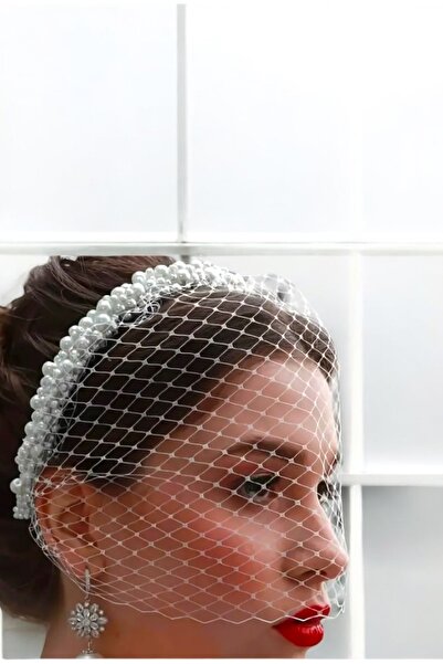 Huit Gelin Kep Nikah Düğün Şapkası Gelin Tacı Vualet Dış Çekim Şapka