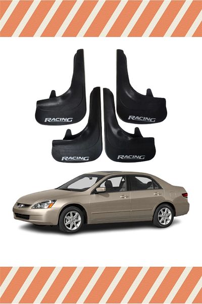 NOVDES Yb Honda Accord 2003-2008 Racing Written 4-Piece Dust Cover Mudguard Mudguard