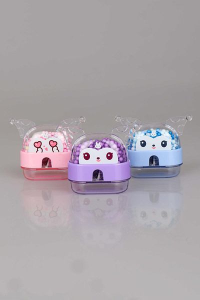 kuromi New Season Licensed Kuromi Melody Cinnamoroll 3 Pieces Double Blade Oval Pencil Sharpener