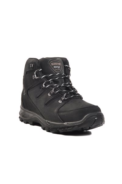 Scooter Μαύρες ανδρικές μπότες εξωτερικού χώρου Nubuck