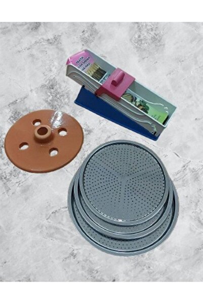 5DM Yaprak Dolma Sarma Seti - 18 cm Dolma Taşı - Yaprak Sarma Makinesi - 20/22/24 cm Dolma Altlığı