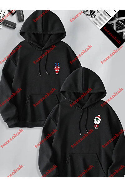 Tarzsokak Combinație de îmbrăcăminte cu glugă pentru cupluri, cu imprimeu Spi...