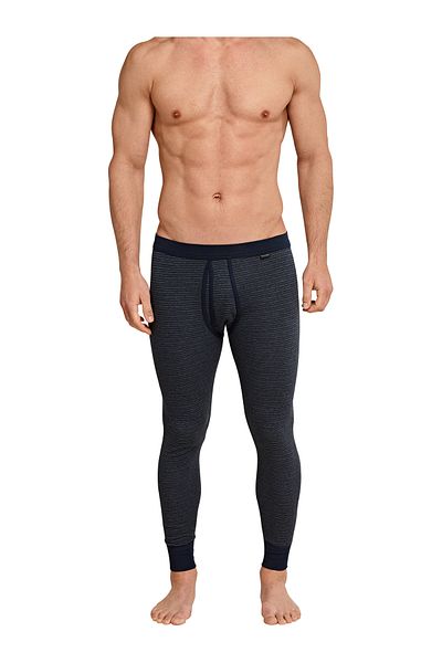 Schiesser Lange Unterhose Feinripp Melange Unterhose Unterwäsche Lang Langes