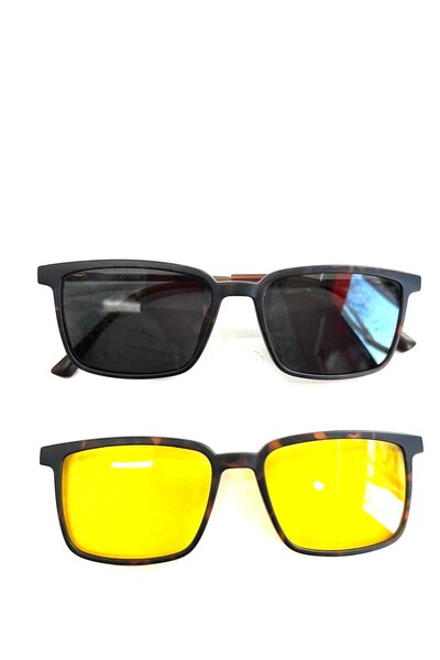 Avva Men's Sunglasses with 2126 C2 Polarized & Antifar Clips