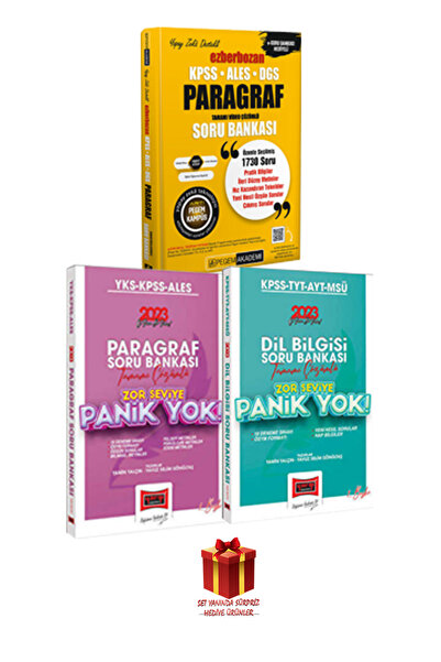 Panem Yayınları KPSS ALES DGS Paragraf S.B.+Panik Yok Pargraf Dil Bilgisi Sor...