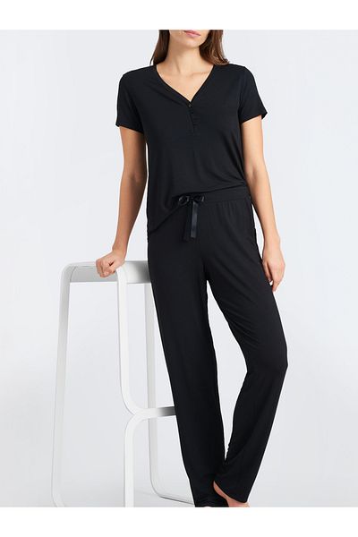 Schiesser Pyjamahose Mix Relax Schlaf-hose Schlaf-hose Pyjama Schlafmode