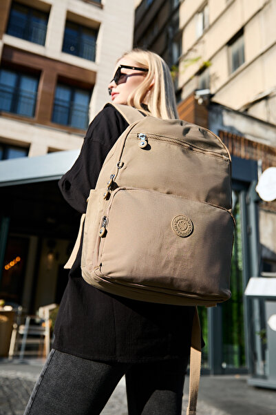 Sanmorris SRG Unisex Αδιάβροχο ύφασμα μεσαίου μεγέθους με πολλές θήκες, μπεζ ...