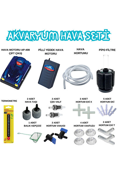 MS AKVARYUM CANLILARI ÜRETİM VE TEDARİK TESİSİ Akvaryum Hava Seti Venusaqua A...