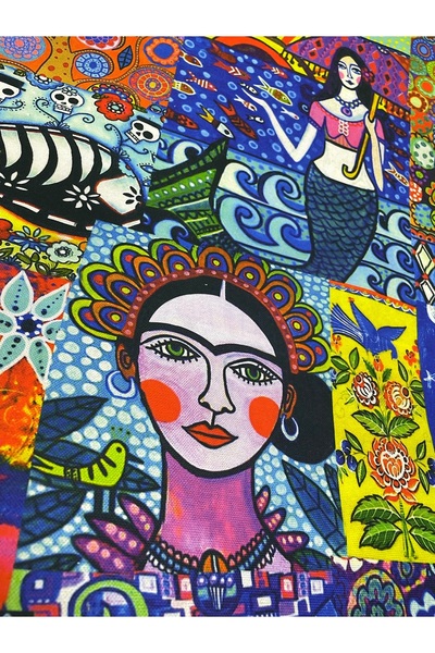 Enesar Home Meksika Etnik Desen Dijital Baskı Döşemelik Kumaş