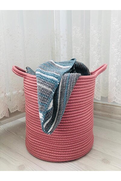 JÜTEX HOME Coș de jucărie din răchită ROZ 25x25 - Organizator multifuncțional...