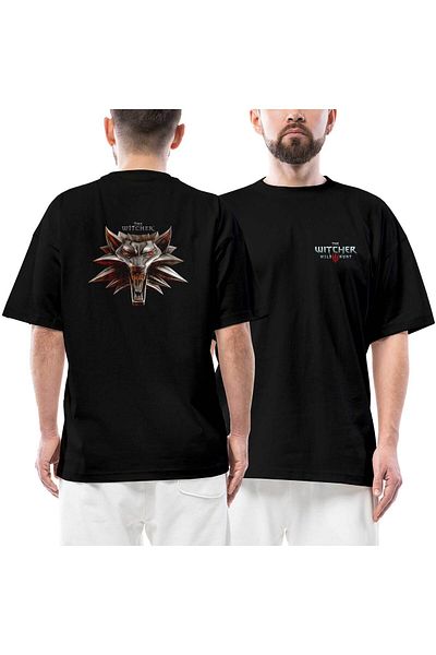 Z zepplin The Witcher Avatar Μπροστινό Πίσω Μπλουζάκι με στάμπα μαύρο Oversize